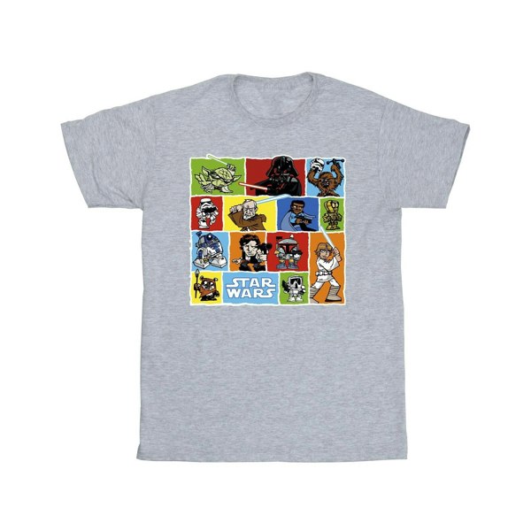 Star Wars Boys Comic Drawing Montage T-Shirt - Sports Grey