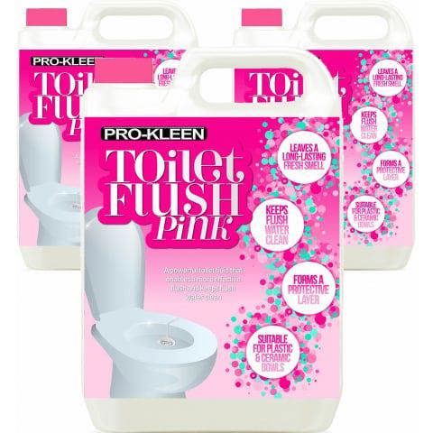 ProKleen Pro-Kleen Toilet Fresh Flush Cleaning Liquid 15L - Concentrate, Easy to Use, Pink Fluid Formula for Caravans, Motorhomes & Boats
