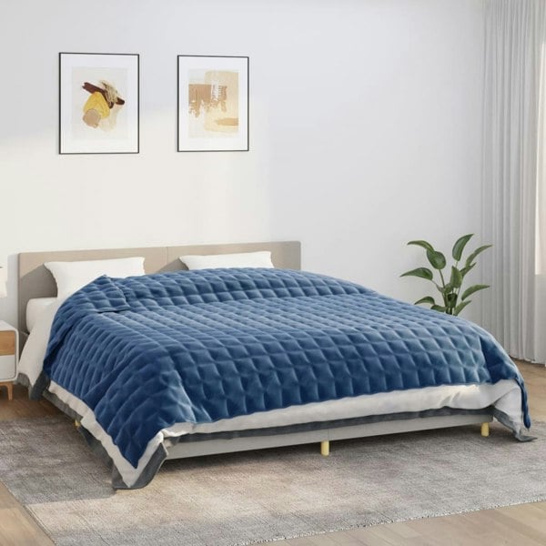 Berkfield Weighted Blanket Blue 220x260 cm 11 kg Fabric