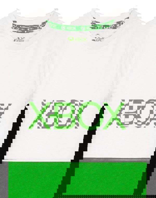 Xbox Boys White Cut & Sew Xbox Logo Short Sleeved T-Shirt