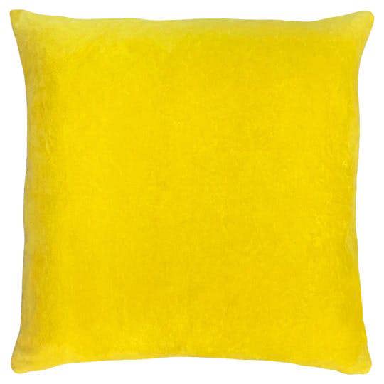 Furn Tanda Velvet Square Cushion Cover - Lemon Yellow/Lilac - 