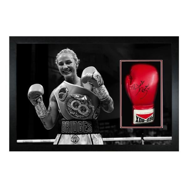 Ebanie Bridges Signed Glove Iconic Frame