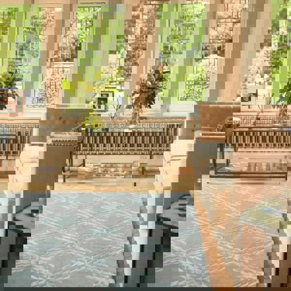 Vienna Blue Geometric Rug | Luxurious Area Rug | The Rugs