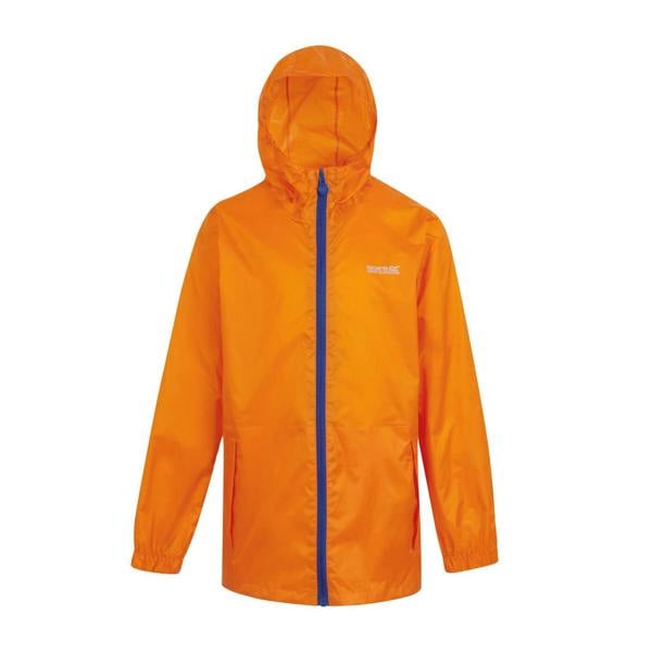 Regatta Great Outdoors Childrens/Kids Pack It Jacket III Waterproof Packaway Black - Persimmon - 