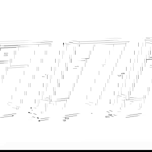 Furniture To Go High Rock Desk in Matt Black/Riviera Oak