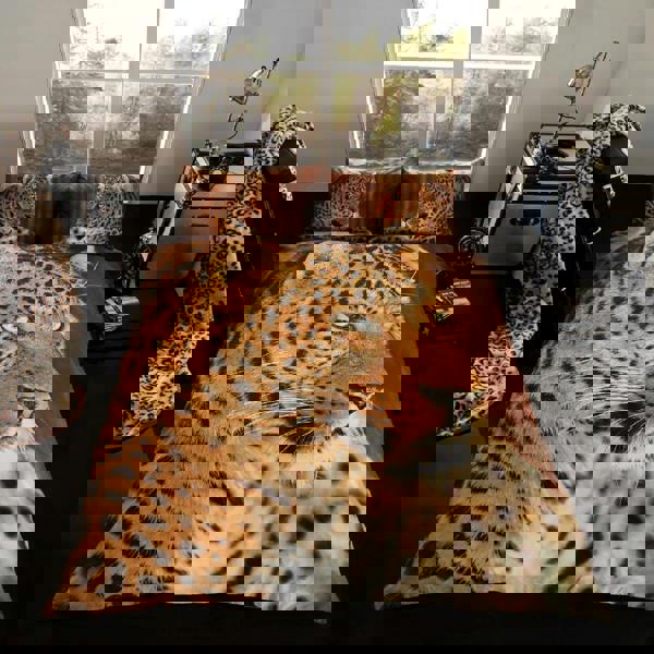 Smart Living 3D Duvet Cover and Pillowcase Set - Leopard