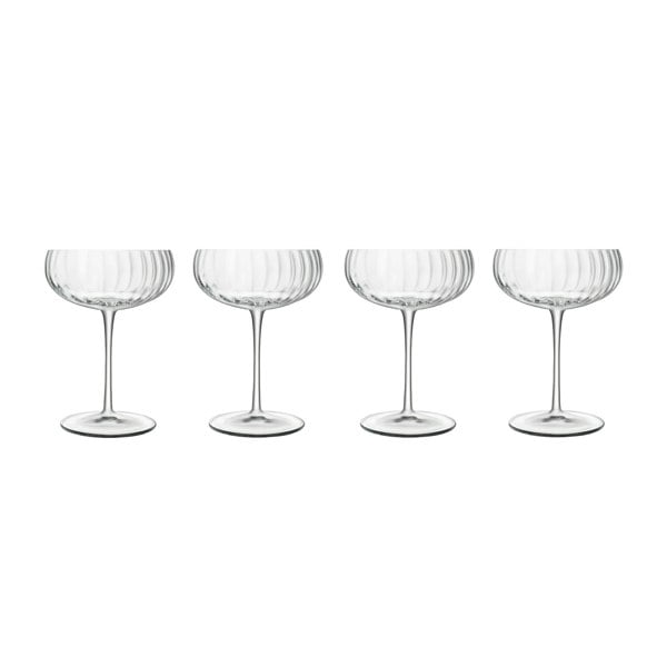 Luigi Bormioli: Optica Champagne Flute Glasses 300ML - 4 Pack