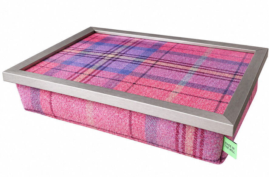 Made in the Mill Luxury Bichon Tweed Lap Tray With Bean Bag