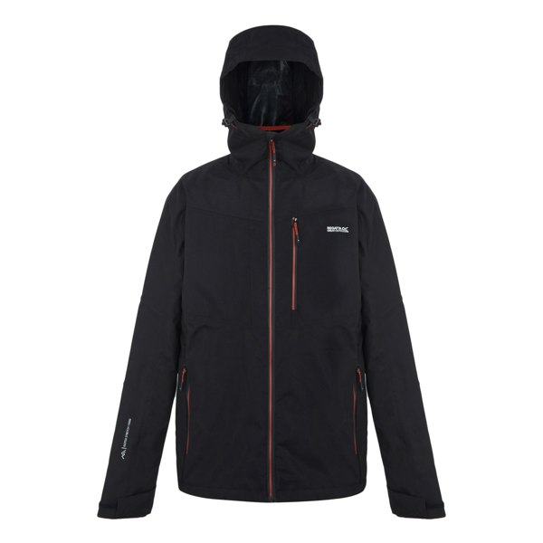 Regatta Men's Wentwood IX 3 in 1 Jacket - Black/Red Ochre