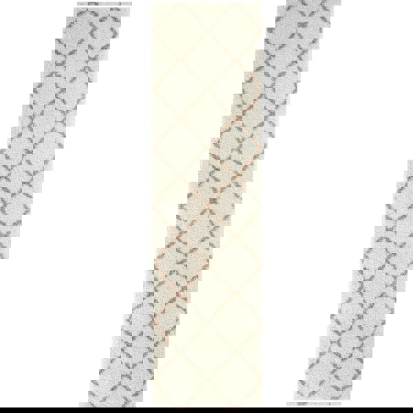 Moroccan Design Thick Shaggy Area Rugs Ivory Beige