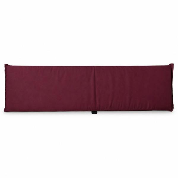 Samuel Alexander Charles Taylor 3 Seater Bench Wooden Chair Back Cushion In Burgundy