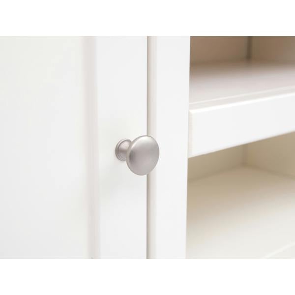 Cabinet Bits Cosenza Off White 2 Door TV Cabinet Chrome Knob