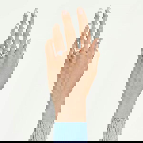 Swarovski Una Angelic Rhodium Plated Heart Crystal Ring 5744046