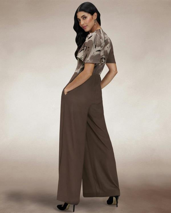 HotSquash Overwrap Print Jumpsuit