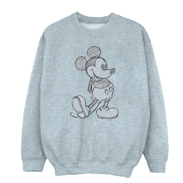 Disney Boys Mickey Mouse Sketch Kick Sweatshirt - Sports Grey