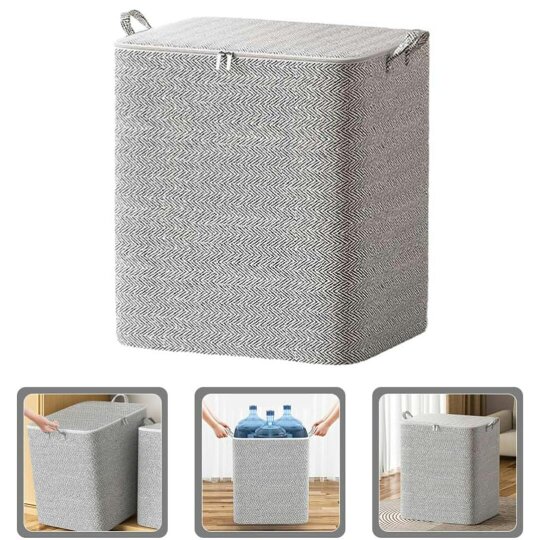 Havendro Storage Box with Lid Modern Space Saving Organizer for Clothes Extra Large