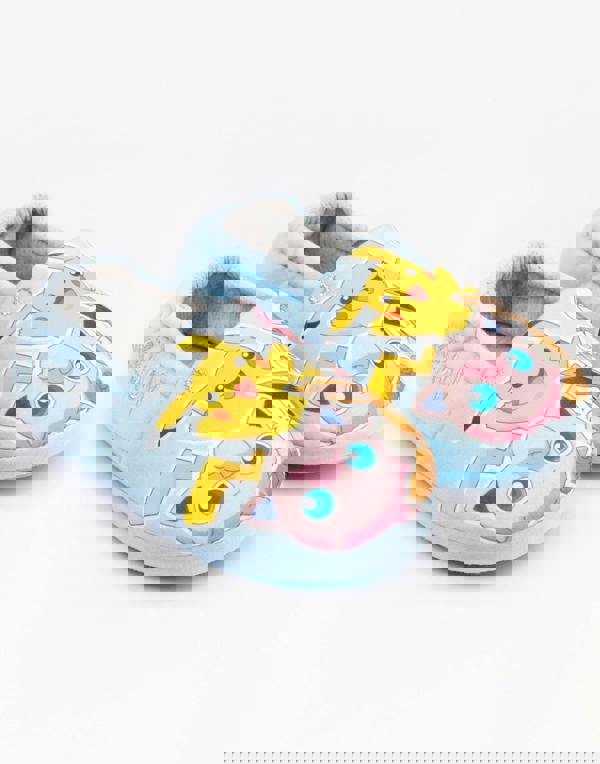 Pokemon Girls Blue Pikachu Slip On Loafer Slippers