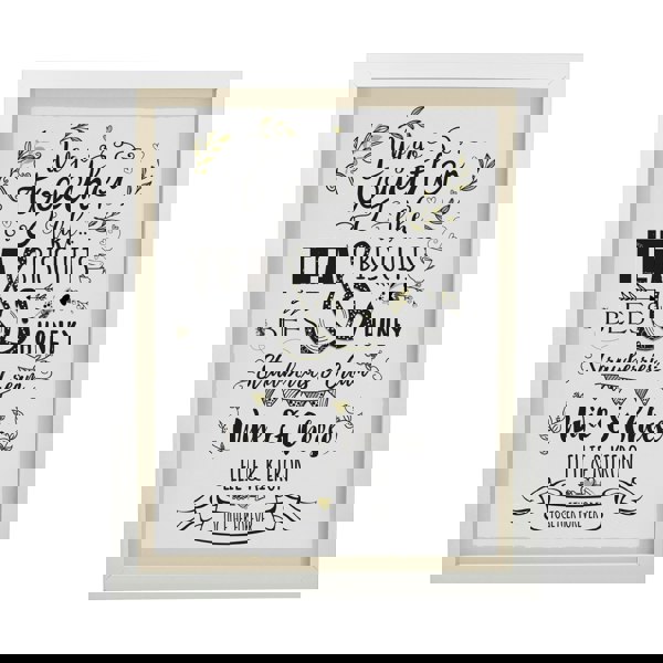 Personalised Memento Company Personalised We go Together White Poster Frame