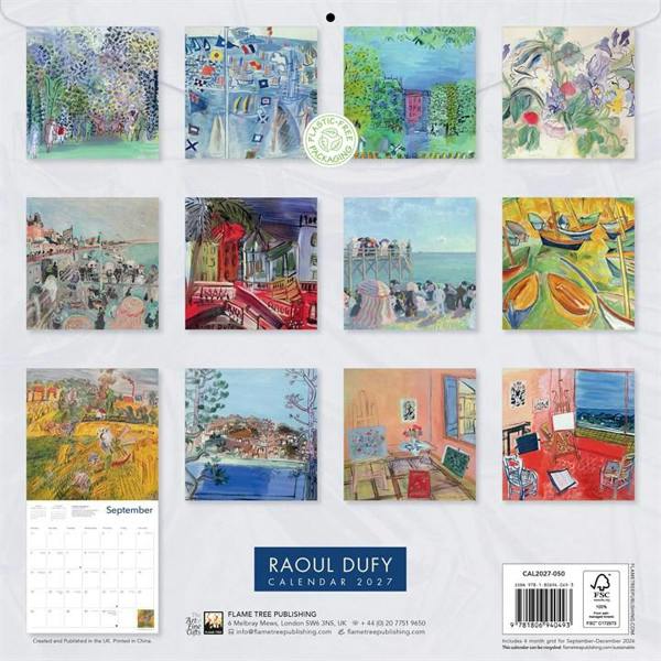 Raoul Dufy Calendar 2027, Wall Calendars, Month To View, Art, Gift