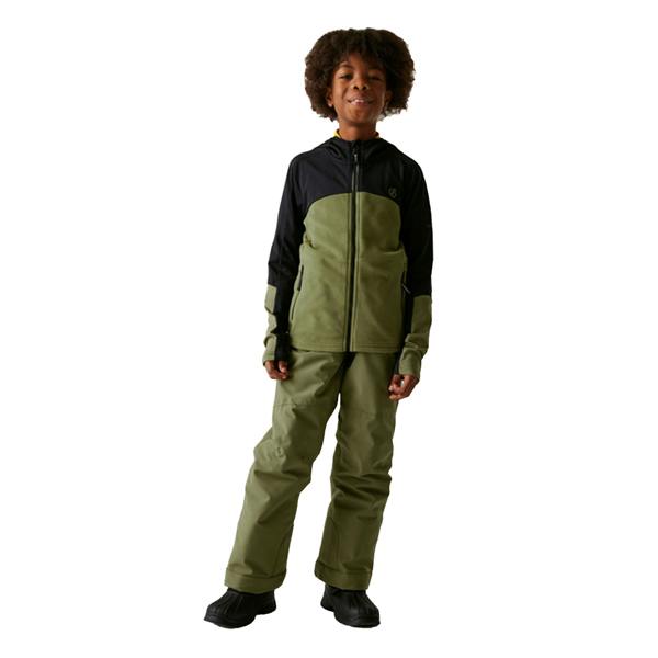 Dare 2B Childrens/Kids Thriving IV Fleece Jacket - Black/Martini Olive - 