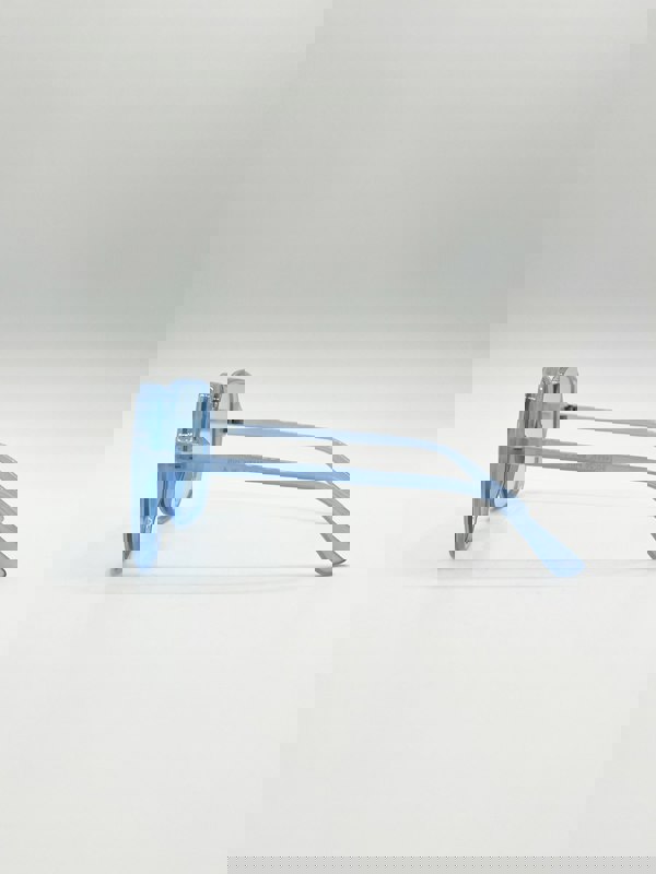 SVNX Granny Vintage Style Lightweight  Frame Sunglasses in Blue