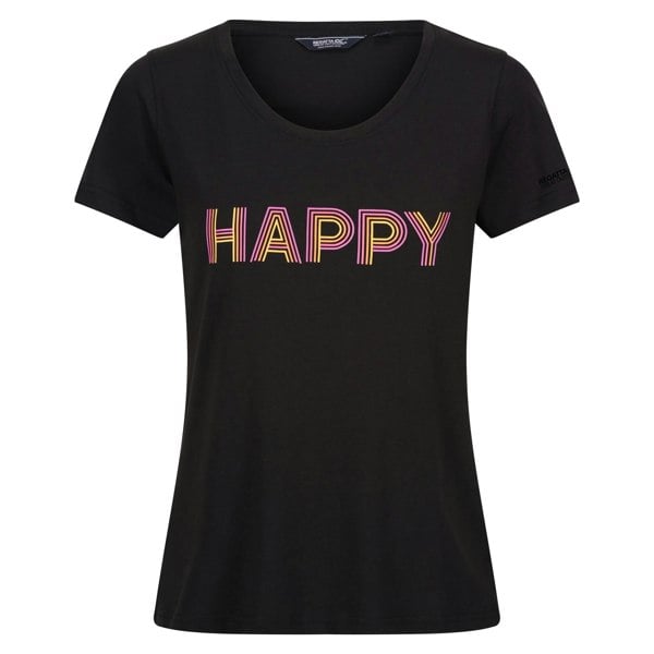 Regatta Womens/Ladies Fingal VIII Enjoy Every Moment T-Shirt - Black