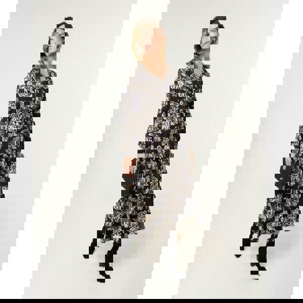 Blue Vanilla Button Front Midi Dress