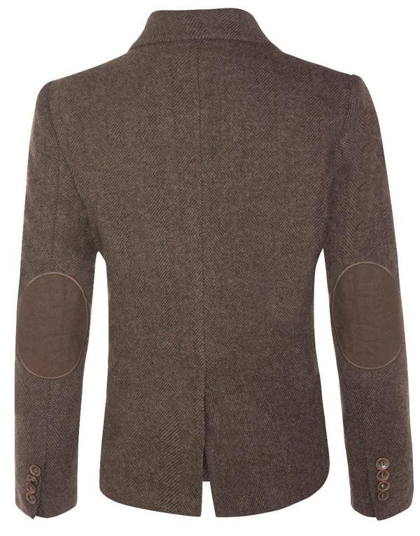 TruClothing Womens Tweed 1920s Herringbone Brown Blazer