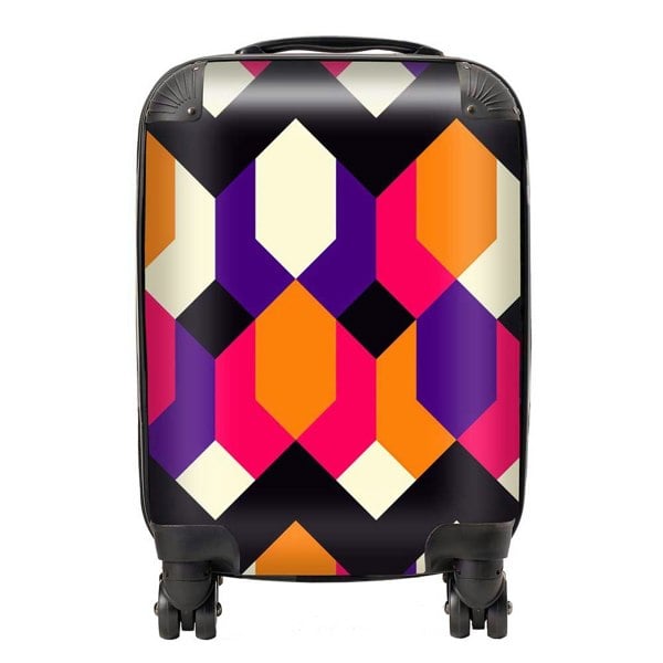 Warren Reed Coloured Abstract Pattern Suitcase