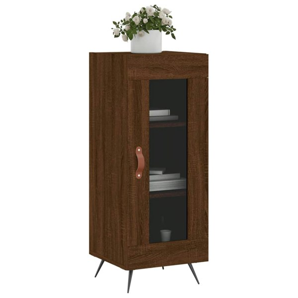 Berkfield Sideboard Brown Oak 34.5x34x90 cm Engineered Wood
