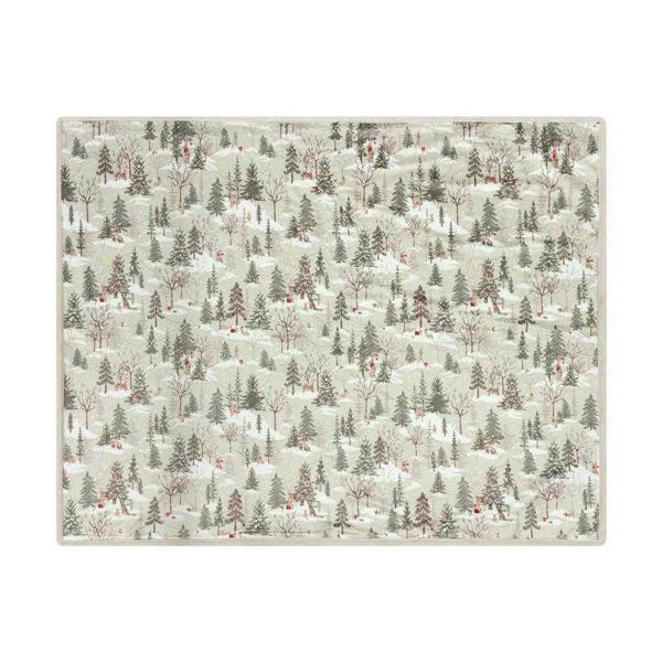 Furn Forest Festivities Faux Fur Christmas Throw - Natural - 