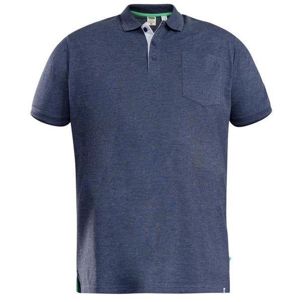 Duke Mens D555 Grant Pique Kingsize Polo Shirt - Denim - 