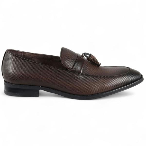 Dolcetto Men's Brown Classic Tassel Loafers Formal Shoes