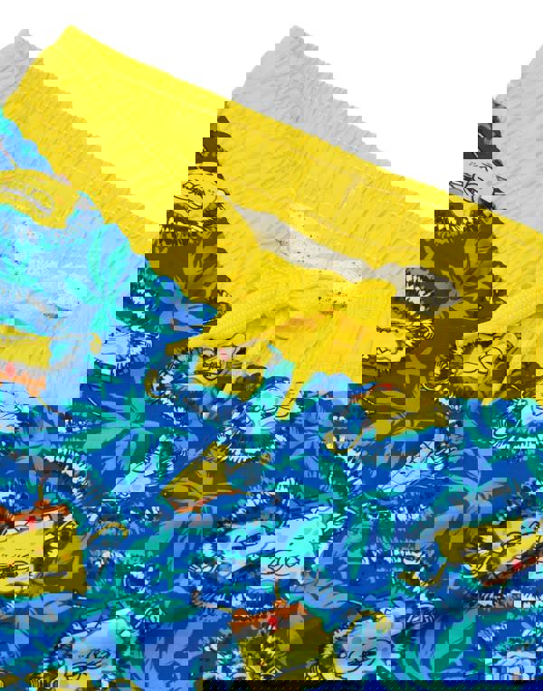 SpongeBob SquarePants Boys Blue Spongebob All-Over Tropical Print Swim Shorts