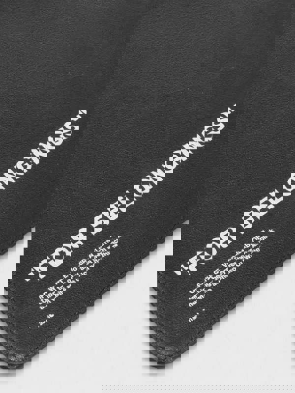 Off-White Quote Print Clutch Bag Black