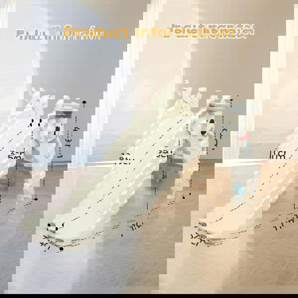 Dekko 4-In-1 Kids Slide Set Basketball Hoop Ring Toss Foldable Indoor Playground