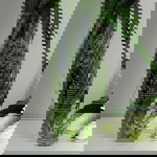 Personalised Memento Company Personalised June Birth Flower Bullet Vase