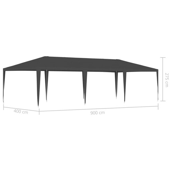 Berkfield Professional Party Tent 4x9 m Anthracite 90 g/m2