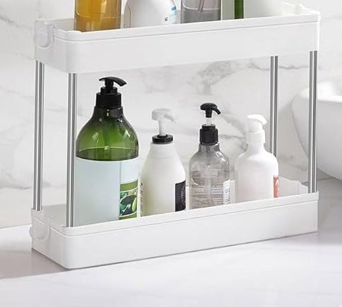 Modcraft 3-Tier Slim Storage Trolley with Wheels – Rolling Utility Cart for Kitchen, Bathroom
