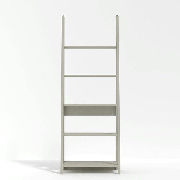Wyld Haus Athy Grey Wooden Ladder Bookcase 5 Shelves