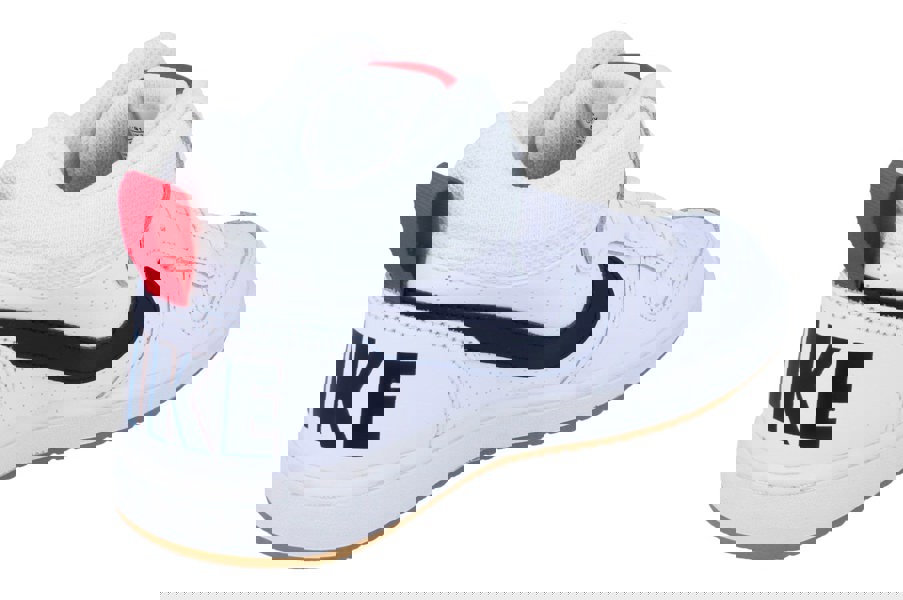 Nike Court Borough Mid GS Trainers 839977  107 - White Obsidian University Red 107 - Photo 2