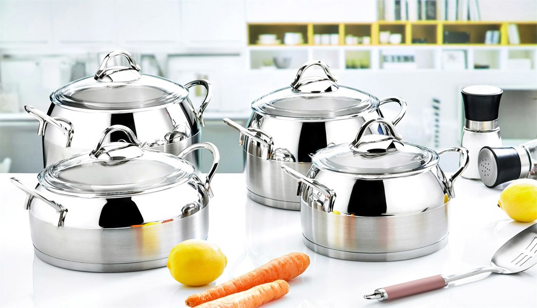 Rozi Venus Collection 8-piece Stainless Steel Cookware Set