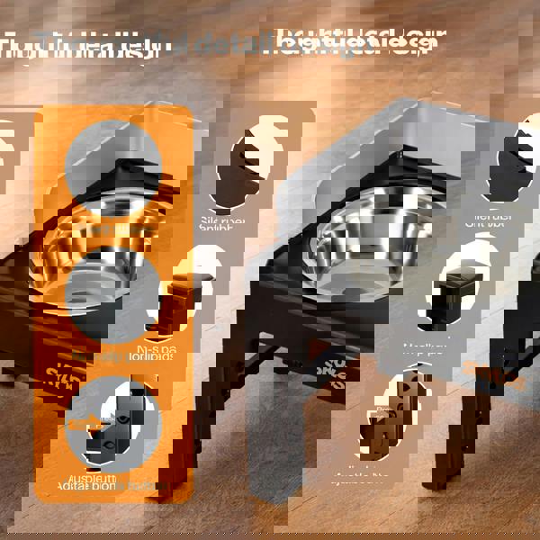 Skylos Raised Dog Bowls Elevated Pet Feeder 6 Height Slow Food Water Feeding