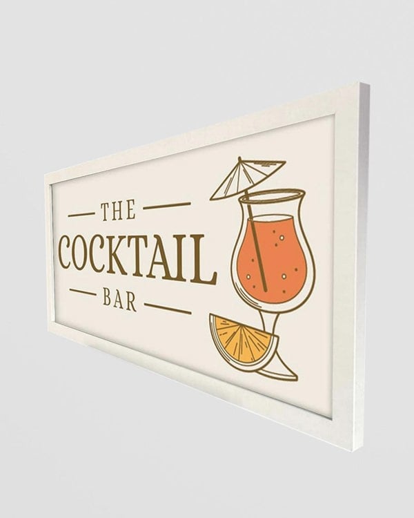 Personalised Cocktail Bar Wall Art - Framed Print for Home Bars