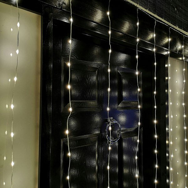 Samuel Alexander 2.1m 300 LED Indoor Outdoor Party Curtain Christmas Lights in Warm White