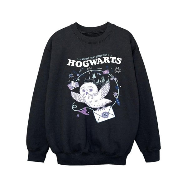 Harry Potter Girls Owl Letter From Hogwarts Sweatshirt - Black