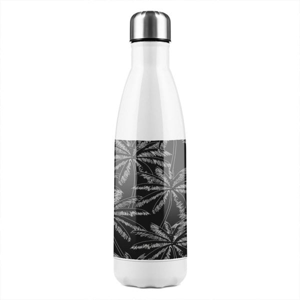 Benjamin Tate Design Bright Plants On Geometric Stainless Steel Bottle