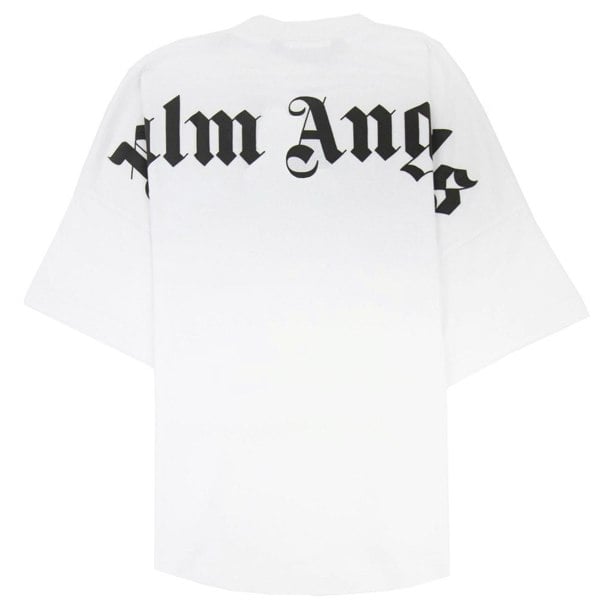 PALM ANGELS Classic Logo Over T Shirt White/black - Supplied LuxuryPalm Angels