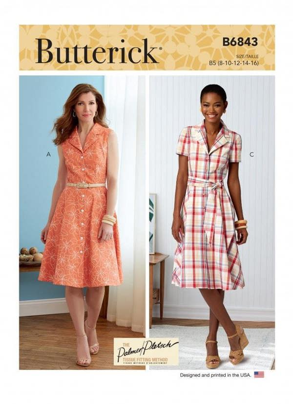 Butterick Sewing Pattern 6843, Dresses for Women, B5 (8-10-12-14-16) - Intermediate