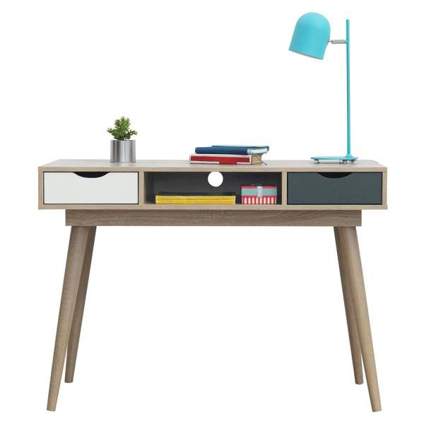 Timber Art Design Scandinavian 2 Drawer Computer Desk Office Furniture Retro Nordic MakeupTable